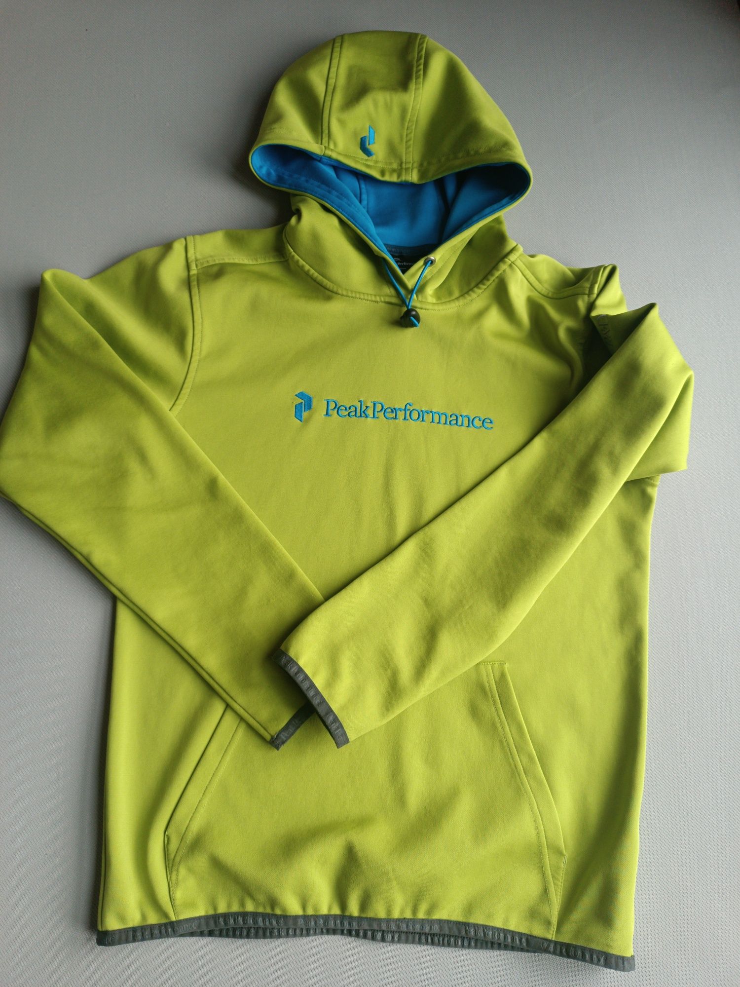 Peak Performance bluza z kapturem M zielona niebieska męska