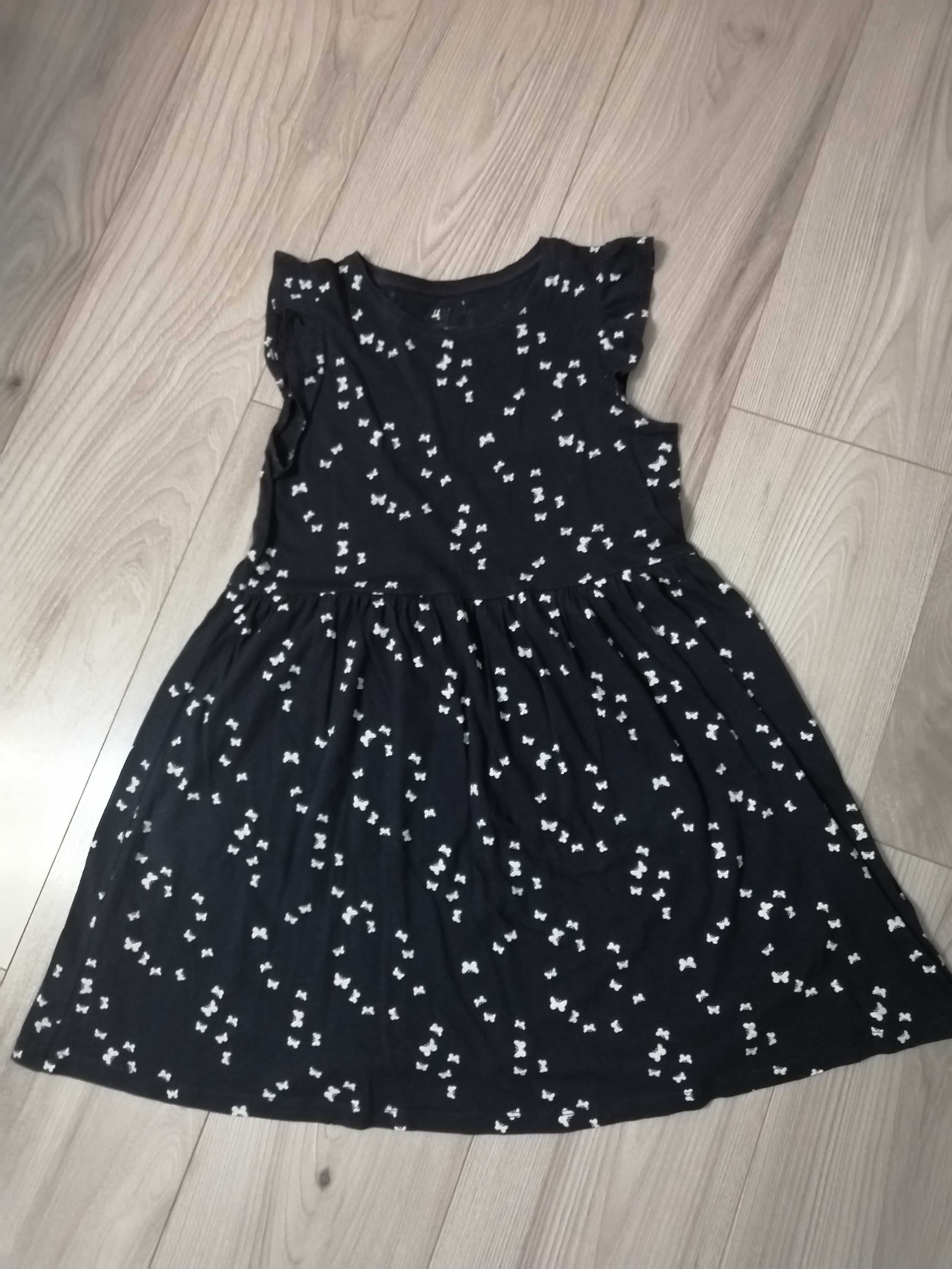 Sukienka z kr. rękawem firmy H&M dla dziewczynki, rozmiar 134/140 cm