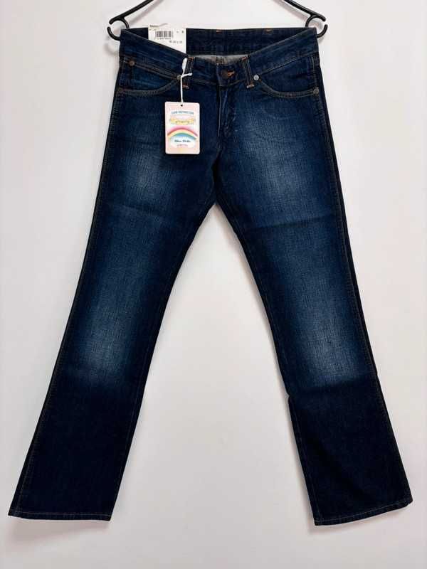 Wrangler Megan W25 L32 Damskie Jeansy Bootcut Dark Blue nowe
