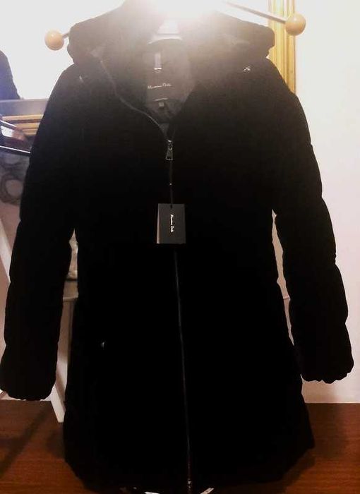 Kispo/ Casaco de veludo e penas Massimo Dutti