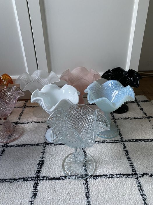 Astrid HSG Ząbkowice szklo kolorowe prasowane vintage prl