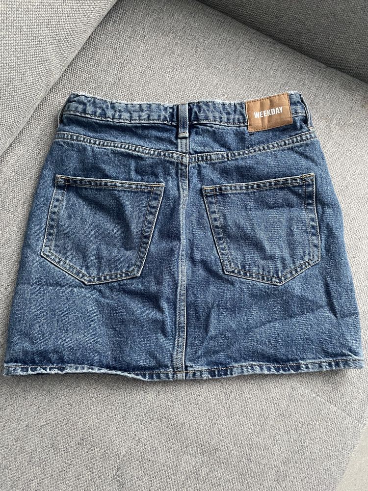 Jeansowa spódnica spódniczka mini Weekday 36 S