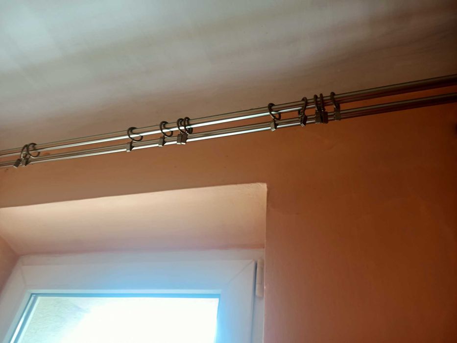 karnisz  używany podwójny  ze stali nierdzewnej