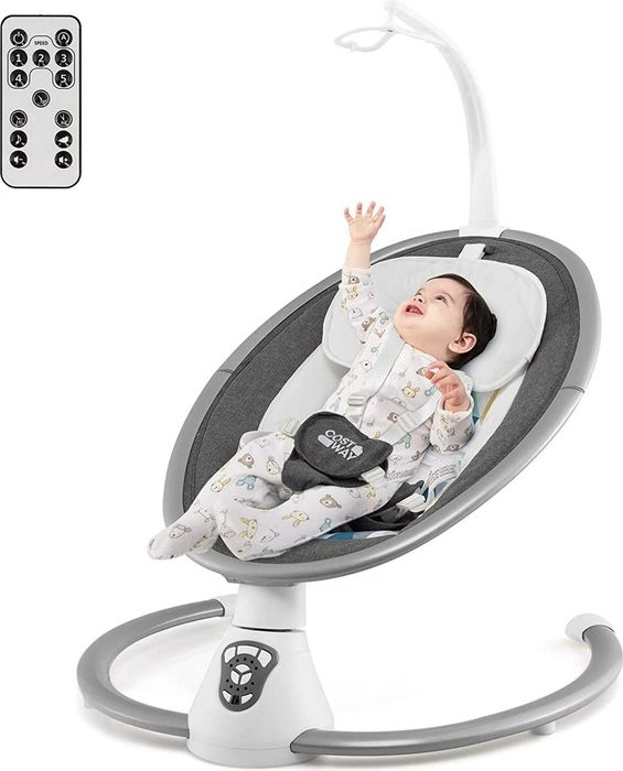Elektryczny bujaczek dla niemowląt z 5 poziomami bujania, timer