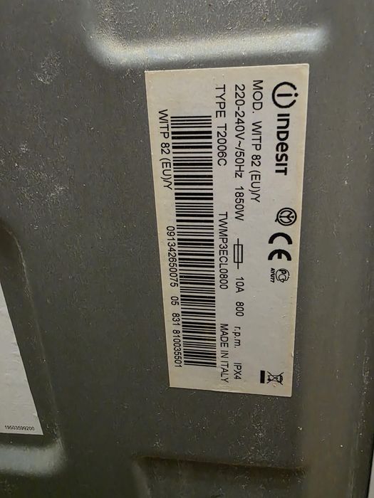 Пральна машина Indesit WITP82 (Вертикальна загрузка)