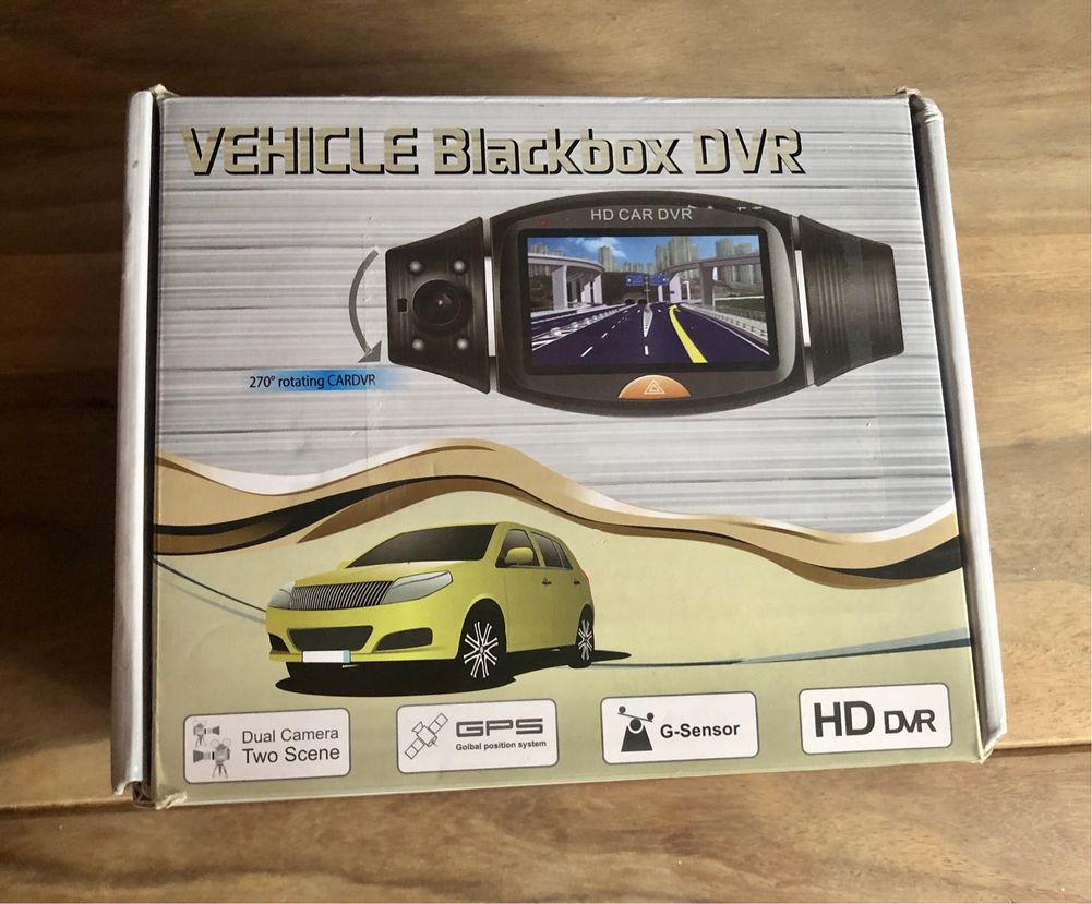 Kamera samochodowa Vehicle Blackbox HD DVR dwie kamery