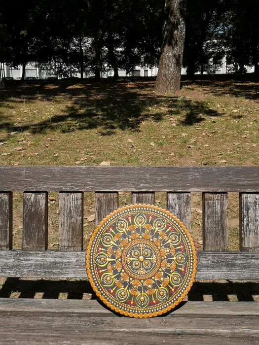 Em Pré-encomenda Portes Incluídos Mandala 40 cms Pintada à Mão