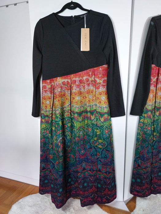 Sukienka 38/M czarna sukienka maxi długa sukienka midi Tendency 40/L