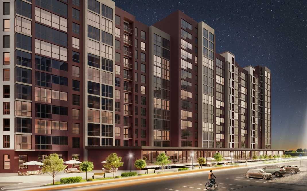 2-кімнатна 64 м², кухня 15 м², гардеробна,лоджія, балкон ЖК “Княгинин”