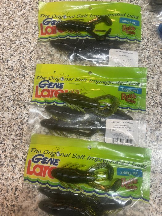 Embalagem de Amostras de pesca marca GENE LAREW ratlin crawler