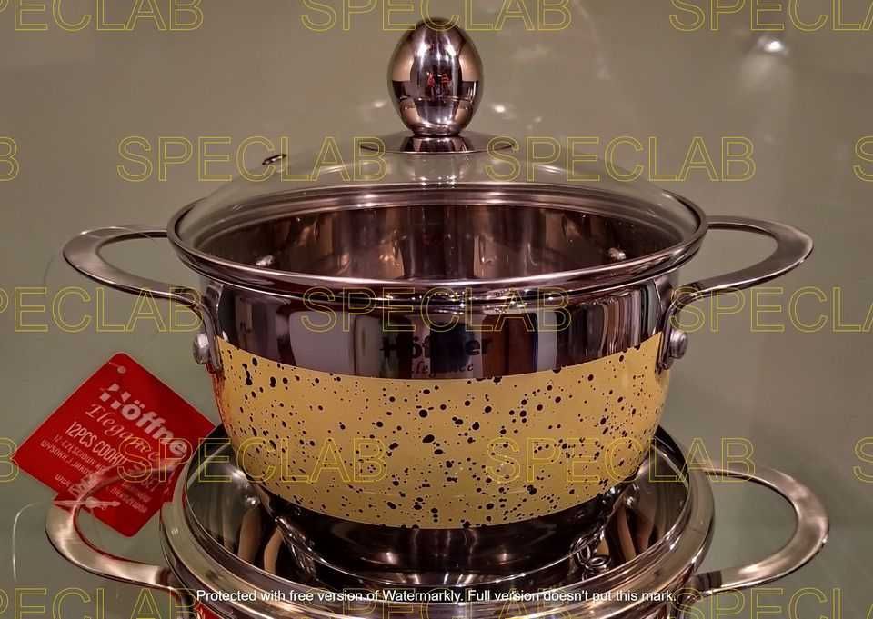 Komplet garnków HOFFNER HF-9920Yellow. Gaz, Indukcja, Halogen