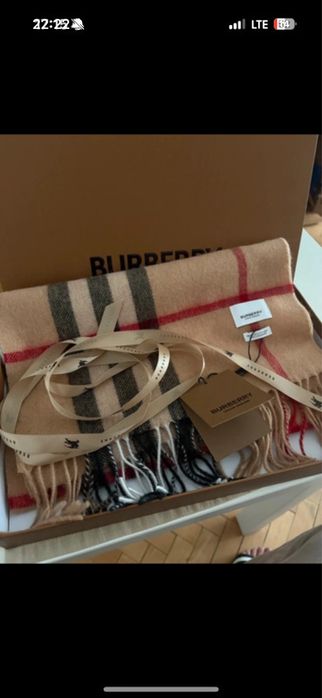 Szal Burberry kaszmirowy