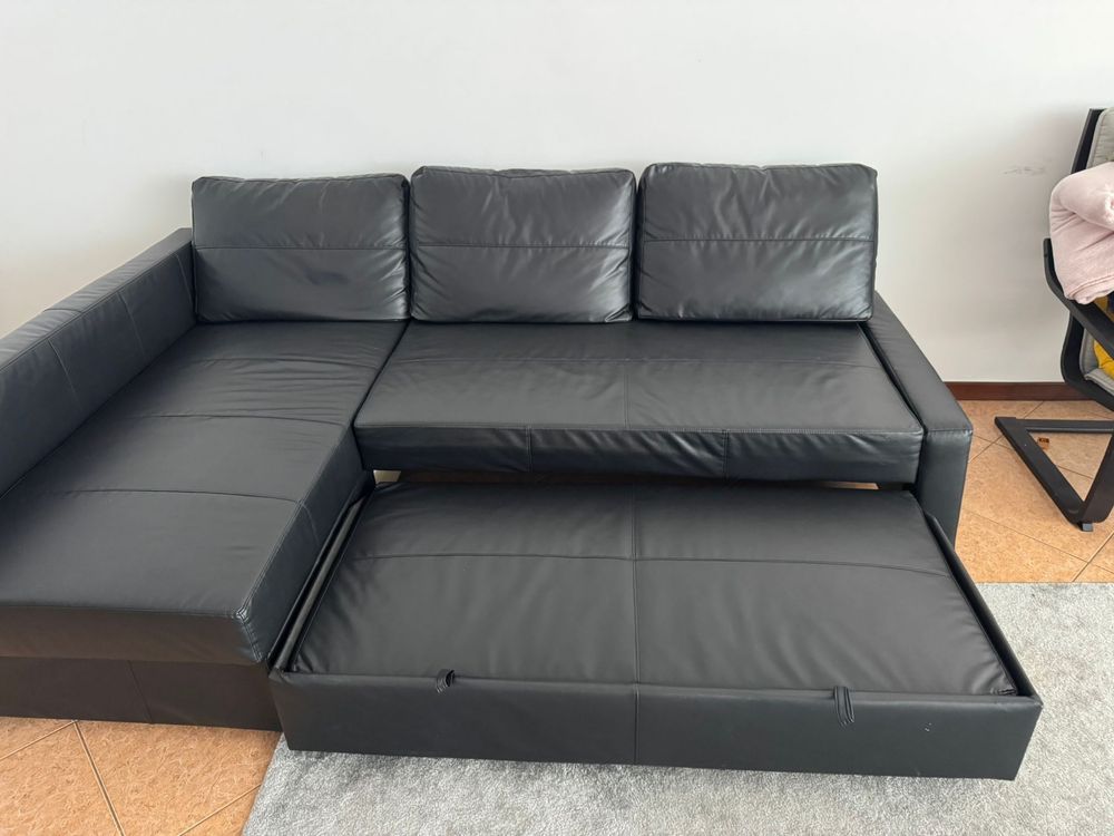 Sofa ikea preto pele (MUDANCA )