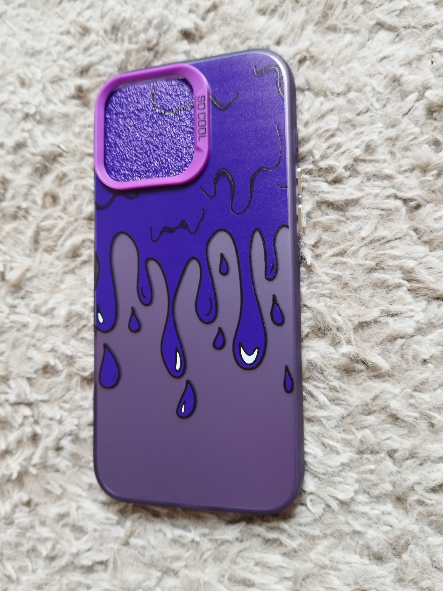 Case Etui iPhone 16 Pro Max Piękne Jagodowe Fioletowe nowe etui z ochr