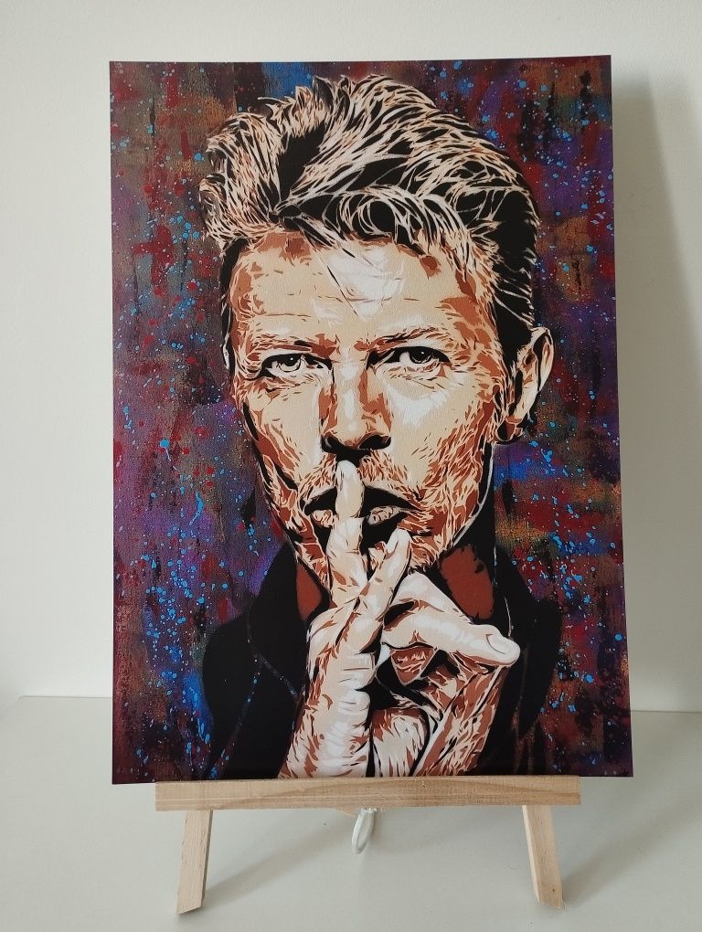 David Bowie pintura original em tela