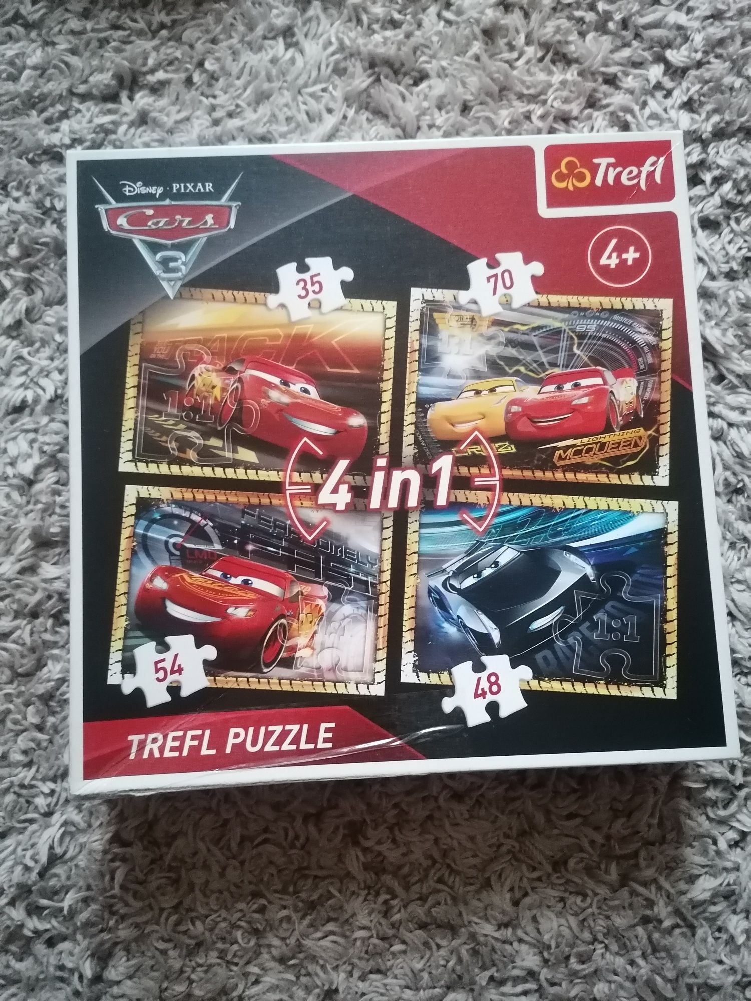 Puzzle trefl Cars Disney samochody auta 4 w 1