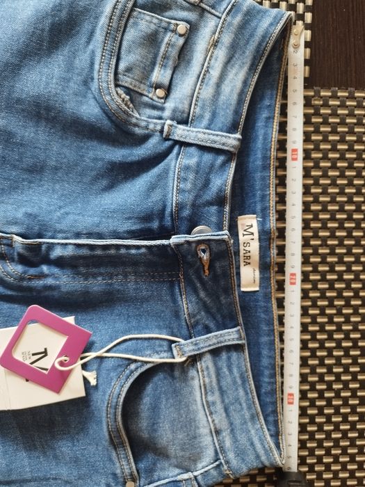 Spodnie jeansy nowe z wysokim stanem