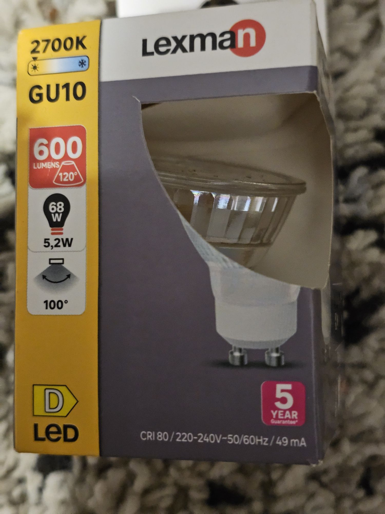 3 żarówki led GU 10 nowe
