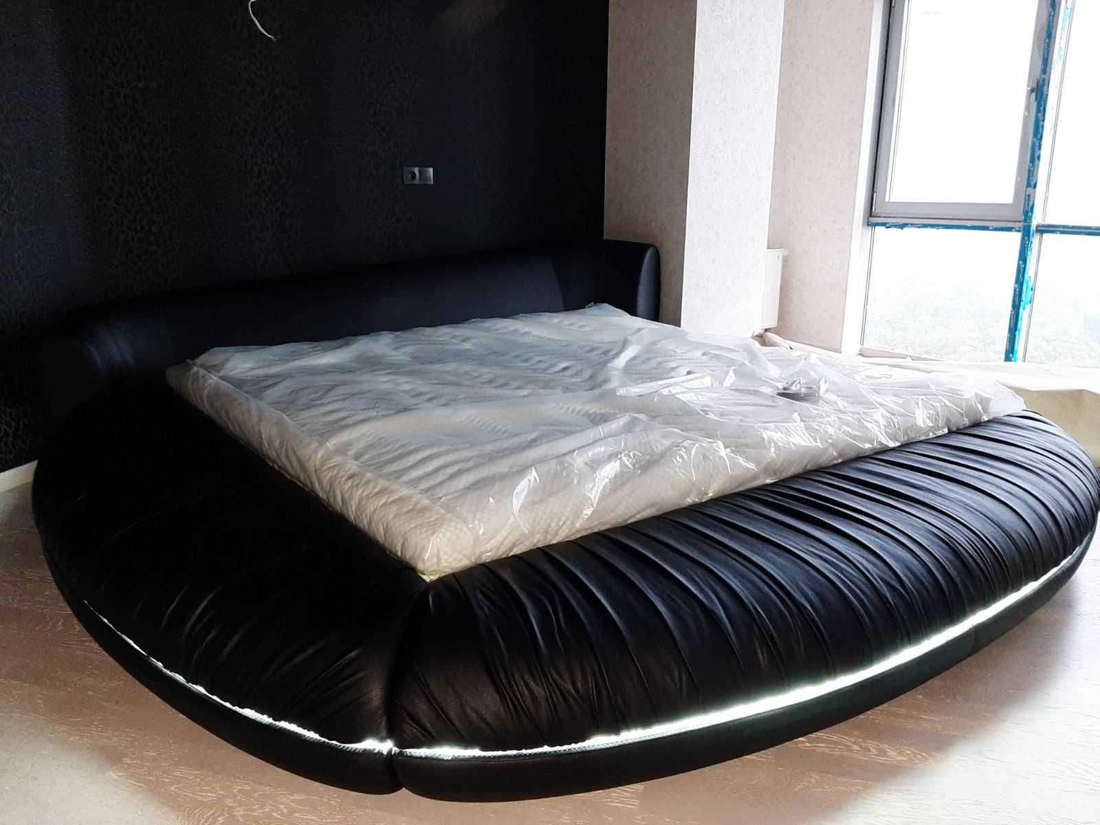 Кругле ліжко ARIS Carolean / Шикарная Круглая кровать с подсветкой!