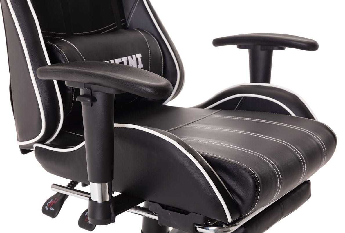 Fotel dla gracza Infini series No.16 Black/White, krzesło do biurka