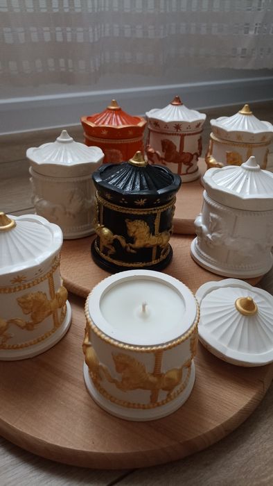 Гіпсовий свічник. Гіпсовий ангел, Свічка карусель. Свічка гарбуз.Кашпо