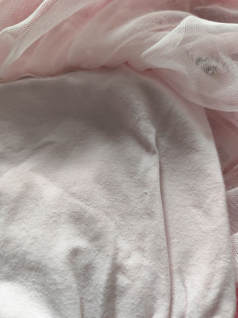 Bawełniane sukienko body z krótkim rękawem rozm 12 M. Little Me.