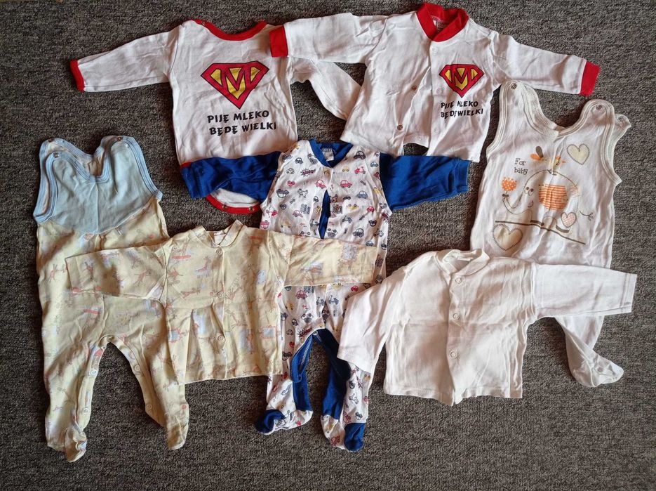 Zestaw, paka dla niemowlaka, body, śpiochy, kaftanik, dres, pajacyk