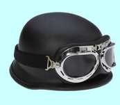 Nowy HEŁM Kask Niemiecki German i GOGLE RETRO chopper