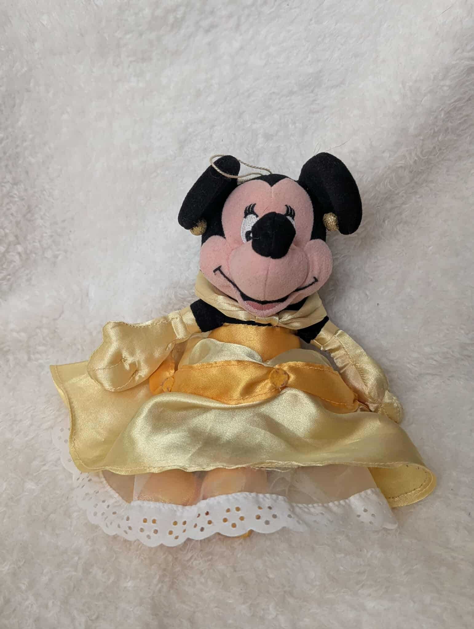 Disney Store Minnie Mouse w złotej sukni maskotka kolekcjonerska