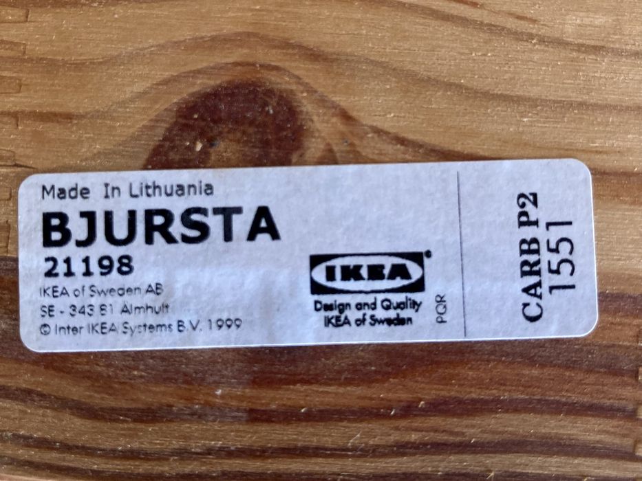 Mesa de cozinha pequena IKEA BJURSTA 90x90Cm