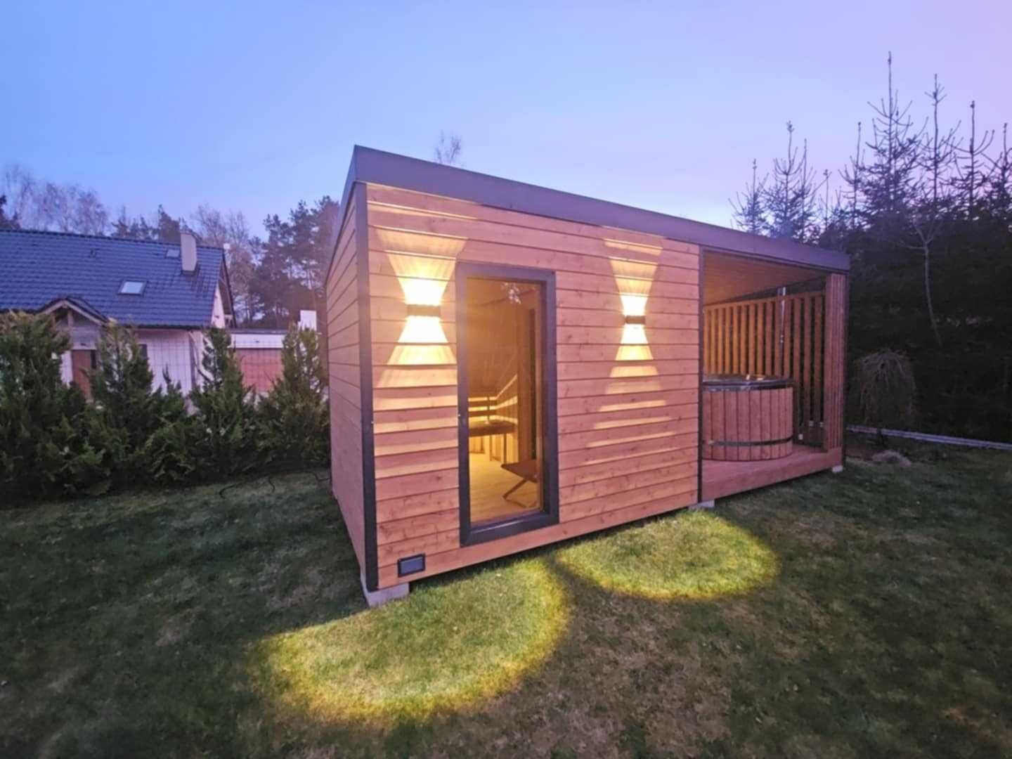 Sauna jacuuzi domek ogrodowy