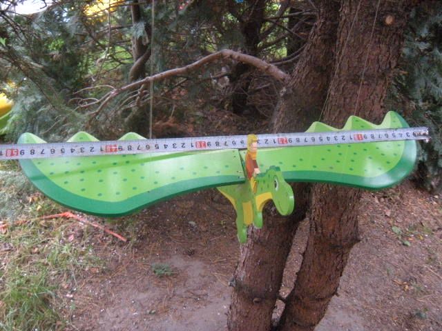goki smok latający dinozaur drewniana zabawka ruchoma marionetka