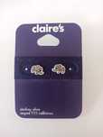 Brincos em prata de lei claire's NOVOS elefantes