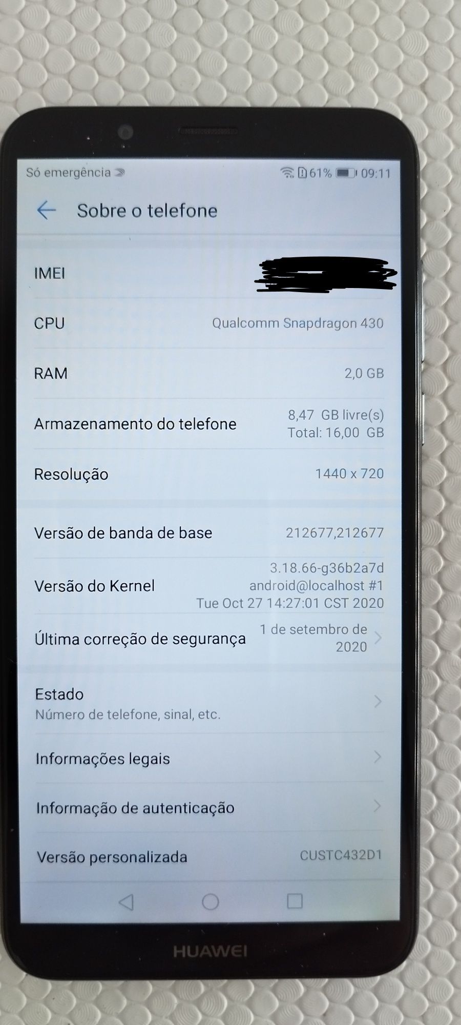 Huawei y7 2018 preto