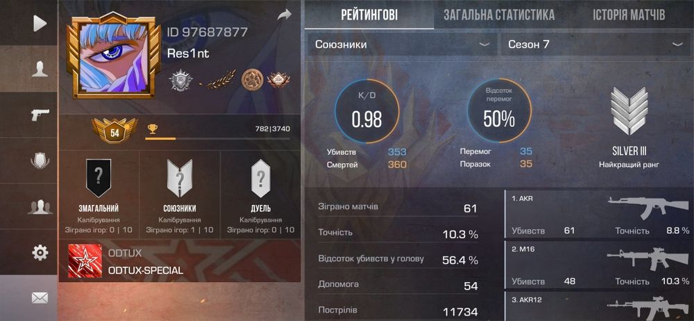 Аккаунт standoff2