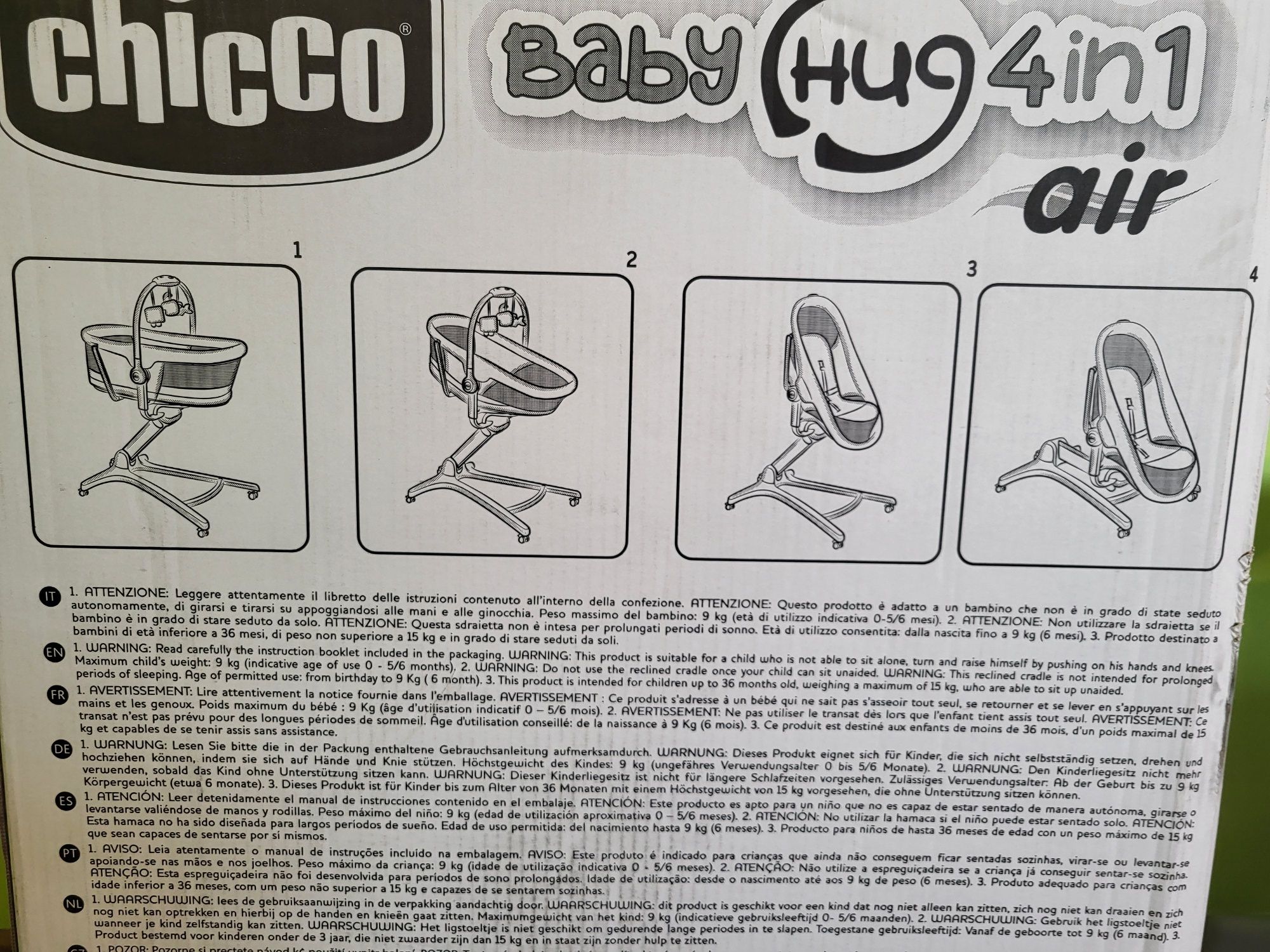 Chicco Baby Hug łóżko krzesło