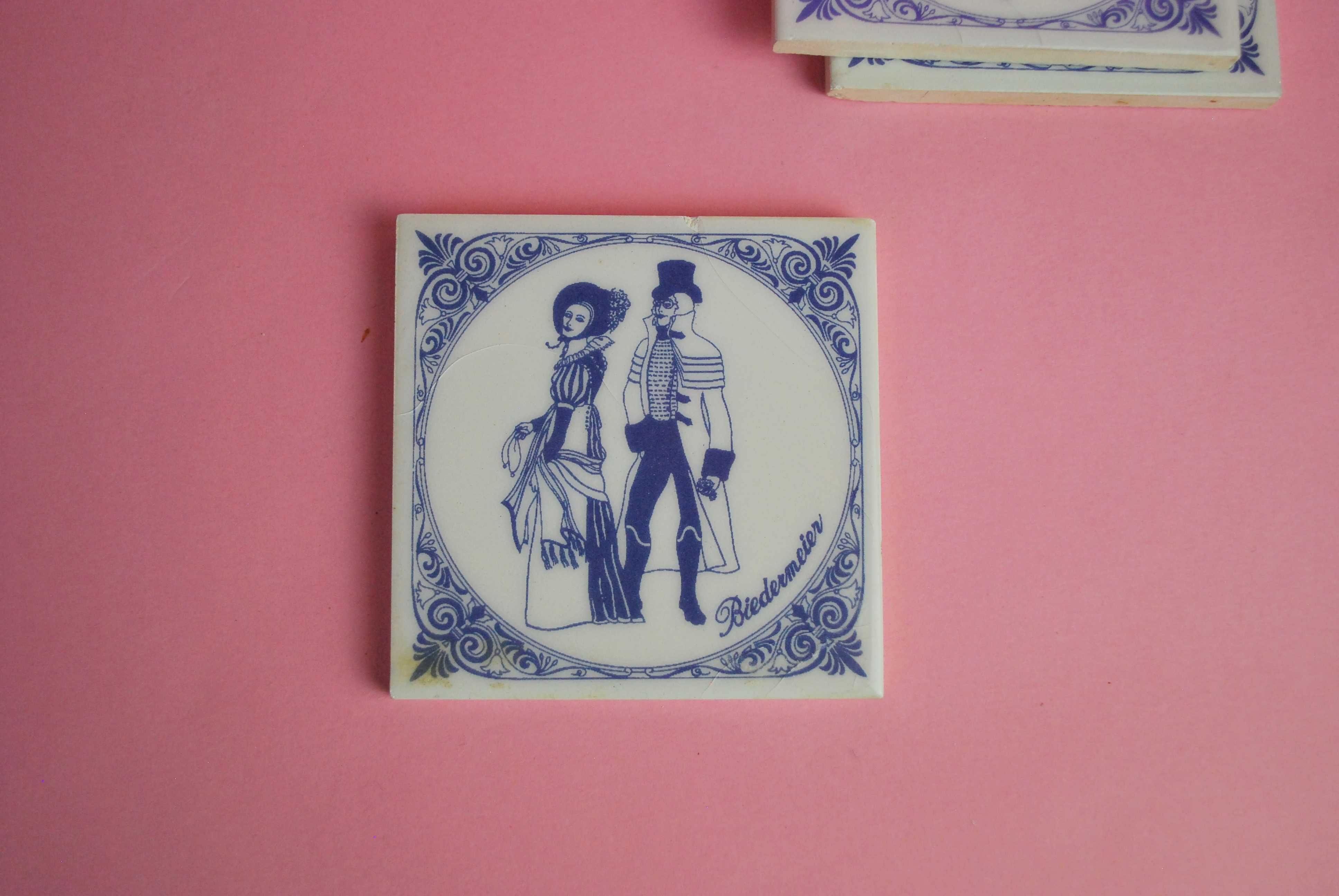 stare ceramiczne kafle rokoko empire biedermeier retro rustykalny