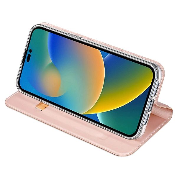 Etui Dux Ducis Braders z klapką do iPhone 14 Pro różowy