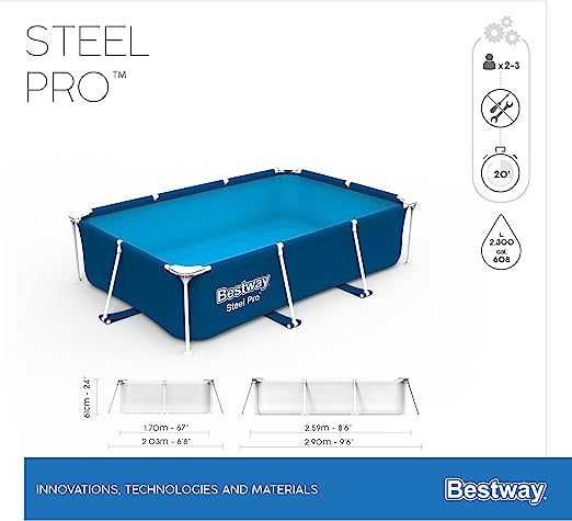 BESTWAY Piscina Desmontavel Tubular Steel Pro NOVA