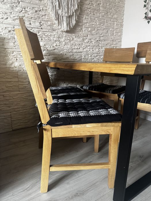 Stół dębowy + krzesła z pokrowcami GRATIS
