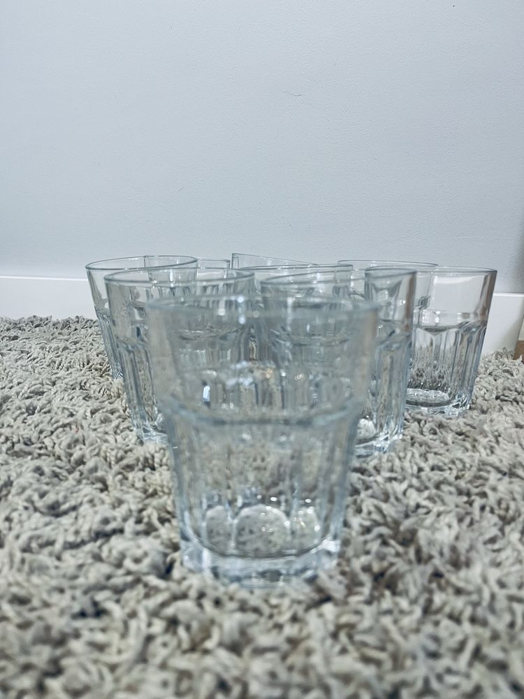 Zestaw szklanych szklanek na drinka ikea na picie herbatka zastawa