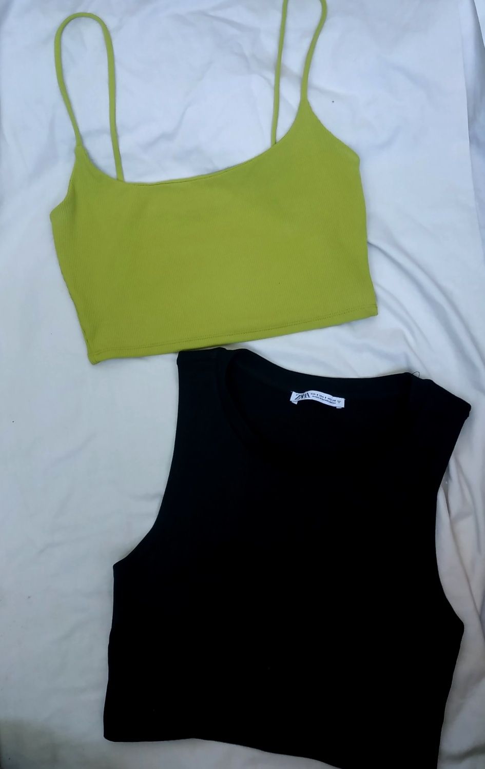 Кроп топ в рубчик,майка Зара,Zara