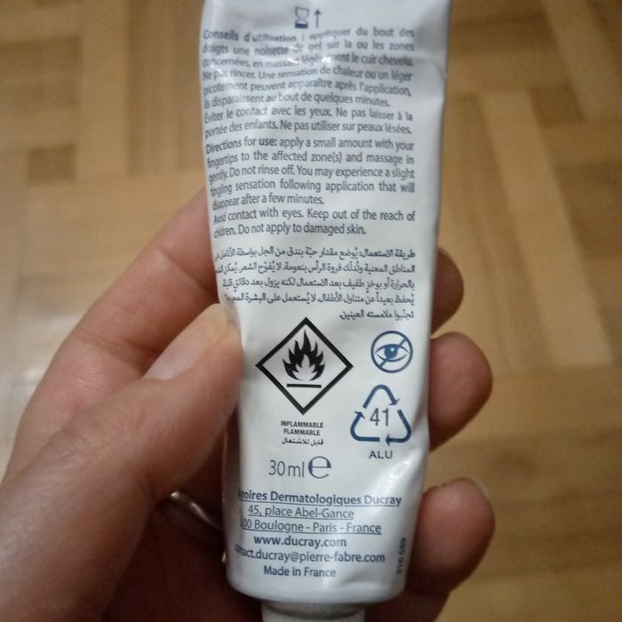 DUCRAY Gel Rubefiant, при випадінні волосся.