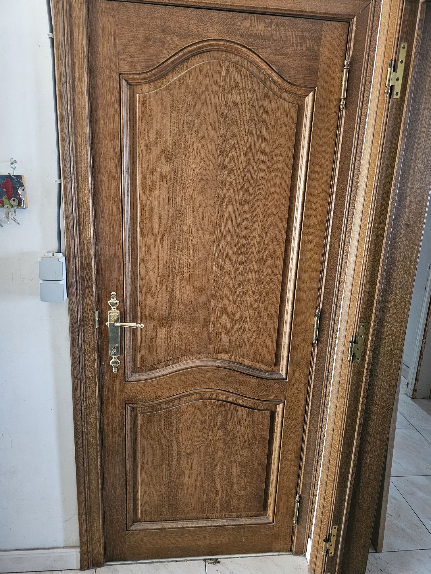 Drzwi Dębowe z futrynami. 13 sztuk.
