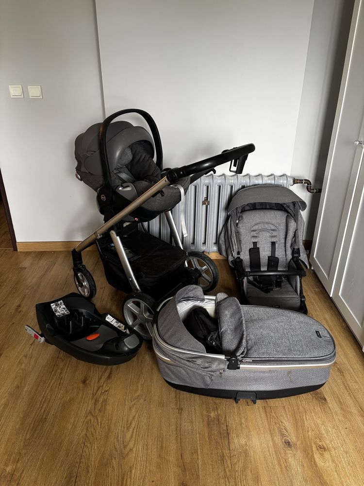Wózek 2w1 Espiro Next plus fotelik z baza i adptery Cybex