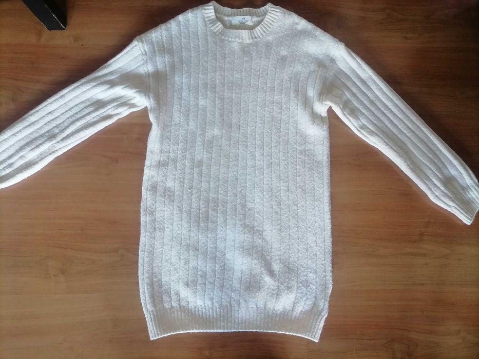 Sukienka dzianinowa H&M rozm 152 ecru