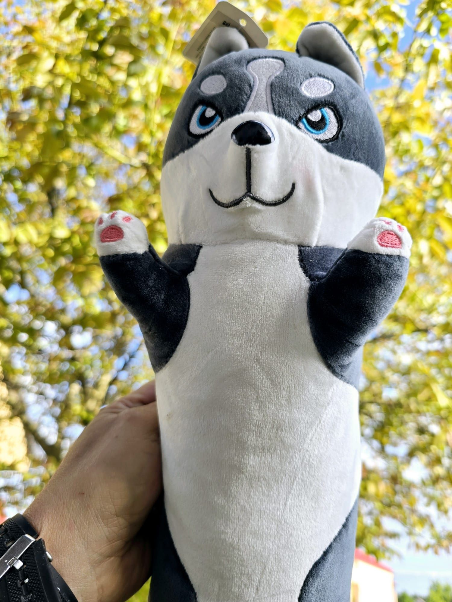Długi ekstra pluszak maskotka Husky Piesek nowy