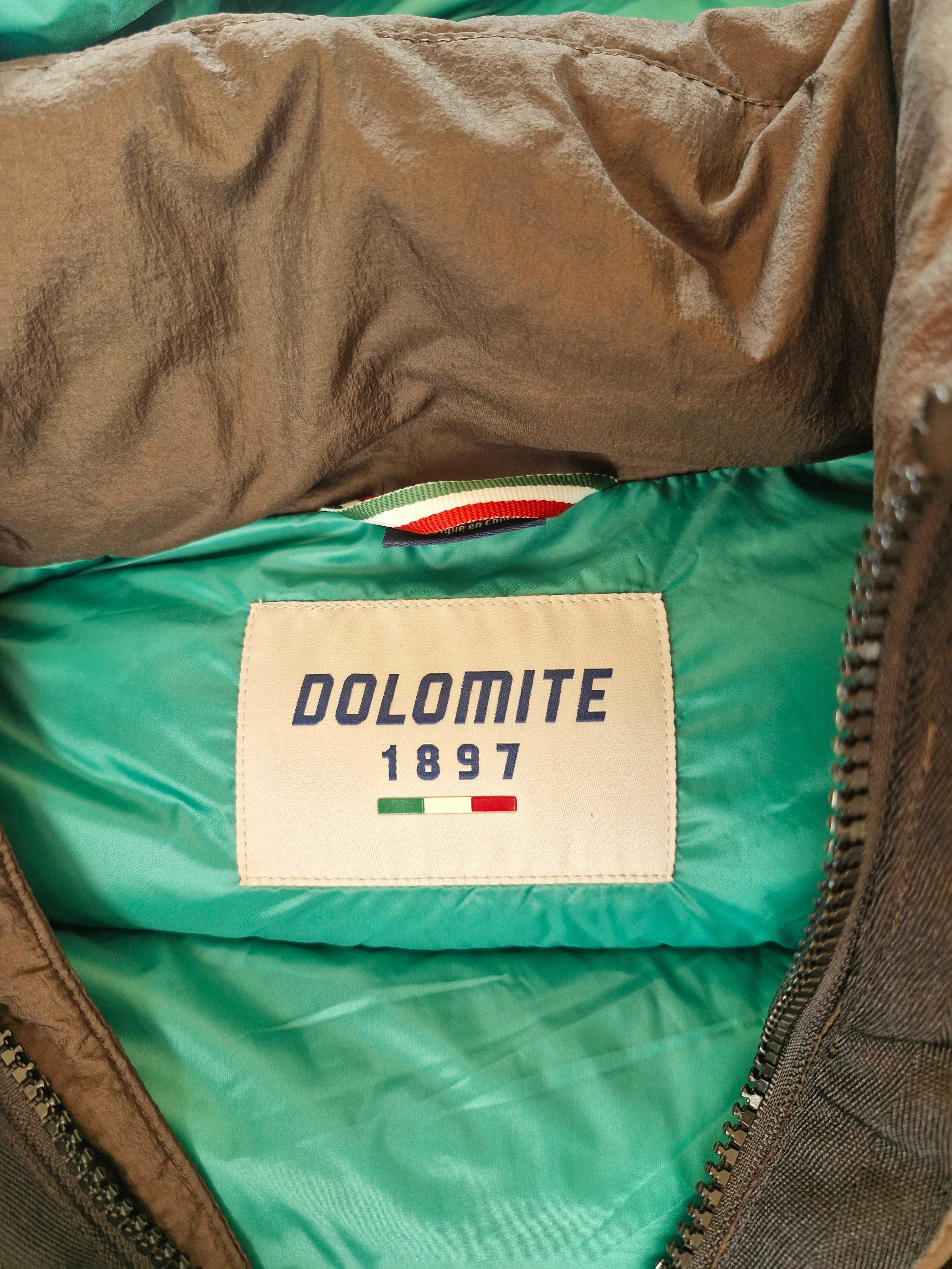 Kurtka puchowa okazja z 1109zł Dolomite 76 Fitzroy zielona rozm. S