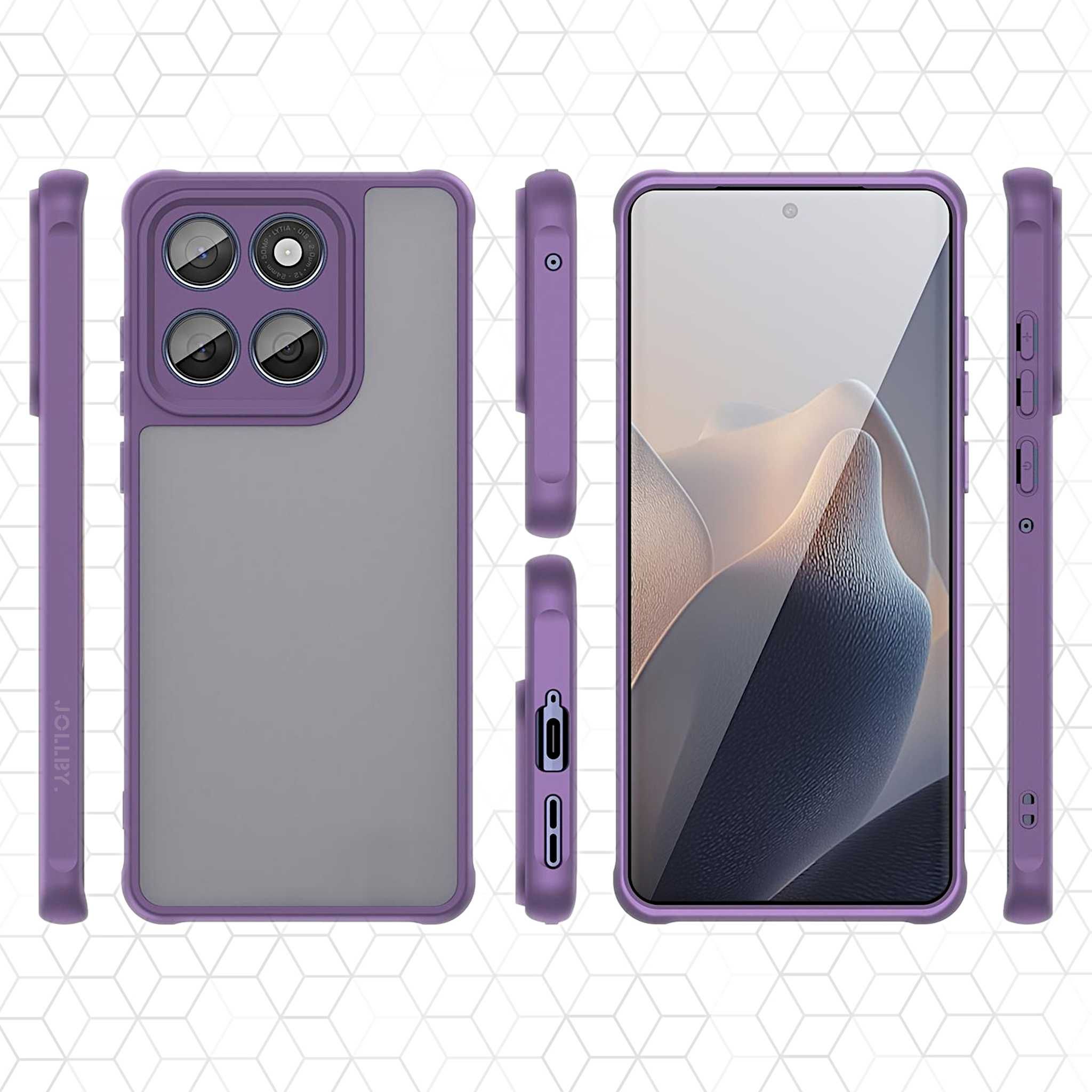 Etui JOLLBY. Shadow do Motorola Edge 60 Fusion (Frosted Purple)