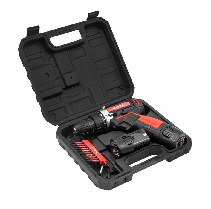 Wiertarko Wkrętarka Akumulatorowa 12V 2xAku Walizka Bity Delphi
